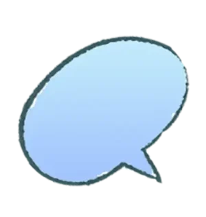 Blue Talking Ballon Left