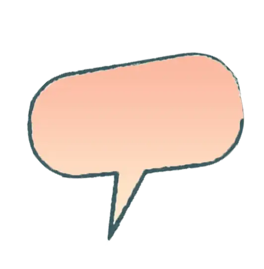 orange talking balloon