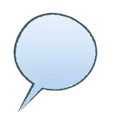 Blue Talking Balloon Right